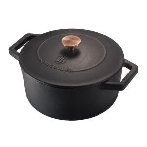 Berlinger Haus BH-6492 Black Rose Collection Gusseisen Kasserolle 24cm - Schwarz 139520113 - Berlinger Haus
