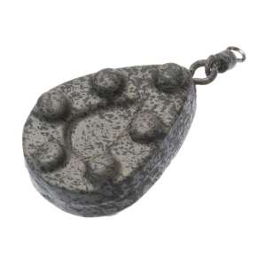 Jaxon lapos körte ólom, tüskékkel és forgóval, 140g - Etetőkosár & ólom