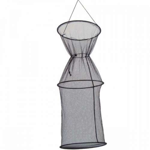 Oreel 33x100cm 3 karikás haltartó, fekete, függő, háló