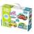 Trefl Baby Puzzle 4 v 1 Vozidlá, 8 dielov, kartónový puzzle pre batoľatá, s autom, vlakom, lietadlom a loďou