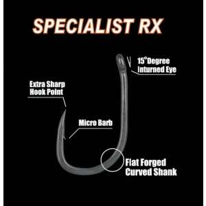 Gamakatsu G-Carp Specialist RX pontyozó horog, 4-es méret, extra éles horoghegy, mikro szakáll, lapos kovácsolt ívelt szár - Feeder & pontyozó horog