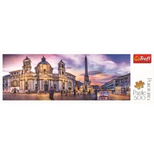 Puzzle panoramic Trefl - Piazza Navona 500 piese - Trefl Puzzle