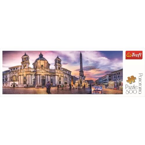 Trefl panoramatické puzzle - Piazza Navona 500 dielikov