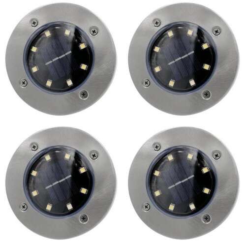 Bell Howell Disk Lights Napelemes Kerti Lámpa - 8 db, Ezüst