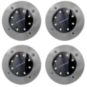 Bell Howell Disk Lights Napelemes Kerti Lámpa - 8 db, Ezüst