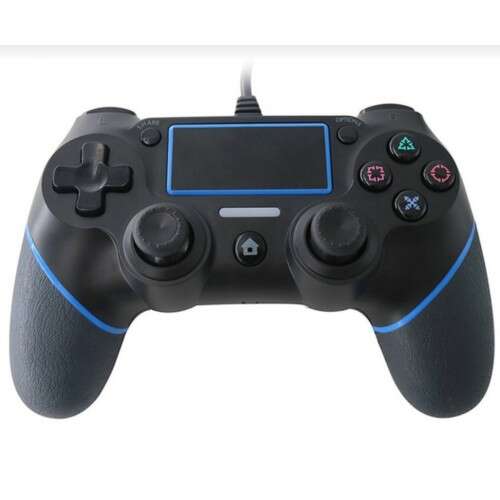 T&D Doubleshock 4 USB Dual-Shock Gamepad, fekete, vezetékes kontroller PC-hez és PS3-hoz