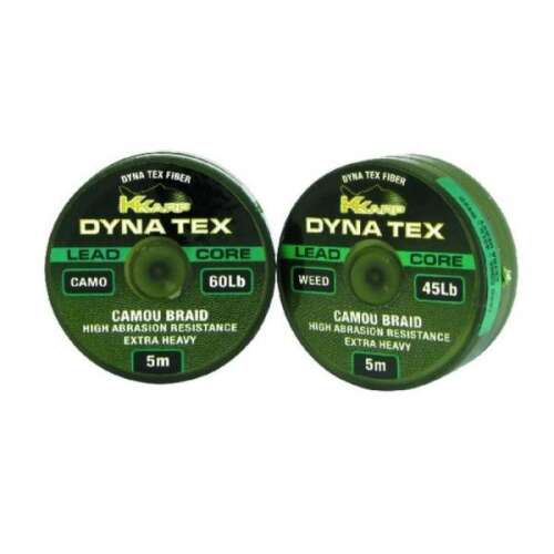 K-Karp Dyna-Tex Lead Core Camo Braid 60lb és Weed 45lb 5m