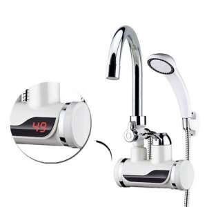 Elektromos Csaptelep LED Kijelzővel - Azonnali Melegvíz - Zuhanyszetttel