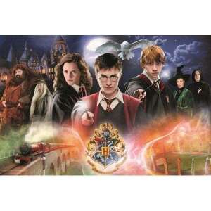 Puzzle Harry Potter cu castelul Hogwarts, personaje și Hogwarts Express - Puzzle