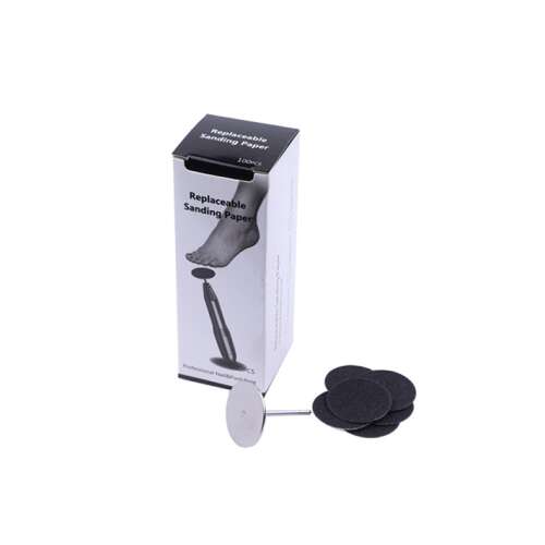 100 darabos cserélhető csiszolópapír elektromos lábkeményedés eltávolítóhoz, pedikűr eszköz