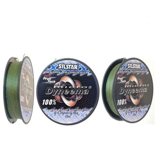 Silstar Micro Dyneema 100% Super Braid Fonott Zsinór, 0.35mm/32.8kg, 10m