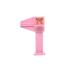 Rózsaszín C-ív tartó köröm művészethez, körömhosszabbításhoz, gél lakkhoz és polizselhez - C-ív megtartó