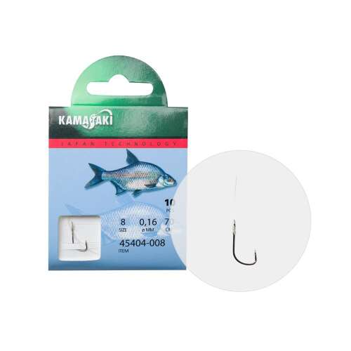 Kamasaki előkötött horgok 8-as méretben, 10 darabos csomagolásban - Előkötött horog