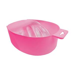 Pink manicure soaking bowl for softening skin - Nail design