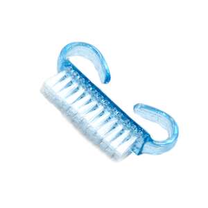 Blue mini nail dust brush with stiff bristles - Nail dusting brush