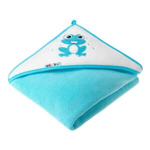 Akuku Béka Fürdőlepedő Kapucnival - 100x100 cm