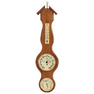 Kombinácia barometra s teplomerom a vlhkomerom, drevená zadná strana 203055