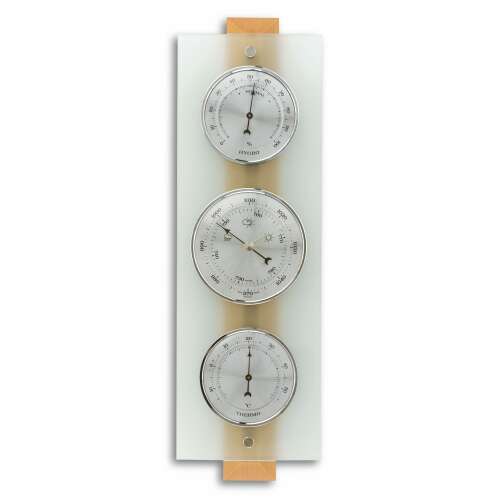 Име на продукта Барометър комбинация с термометър и влагомер на стъклен гръб 20.1067.05 35182556