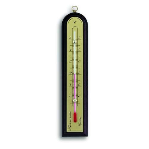 Raumthermometer aus elegantem, massivem Mahagoniholz 35182597