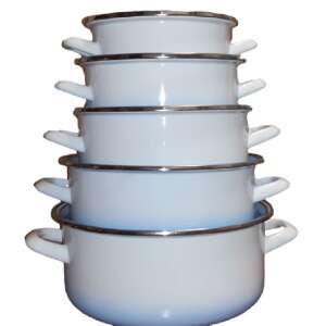 Bonyhádi (EMA-LION) lábasszett világoskék árnyalt nagy 10 darabos