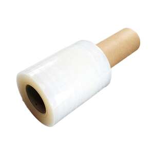 Sztreccsfólia tekercs, átlátszó, 150 méter hosszú, 10 cm széles - Sztreccsfólia