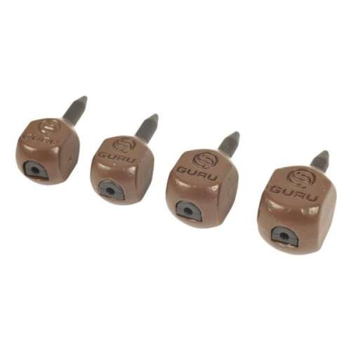 Guru Inline Lead 1/3oz - 9g, 4 darabos csomag, barna, négyzet alakú, feeder horgászatra