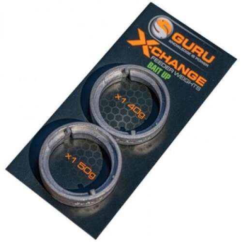 Guru x-change bait up feeder súlyok csomag, 1 x 40g és 1 x 50g