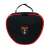 Reiva orsótartó táska, fekete piros szegéllyel, zárt, fogantyúval