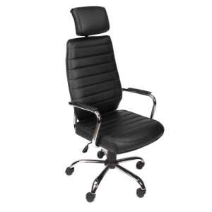 Értékcsökkentett - Fémlábas Irodai Forgószék párnázott karfával #fekete 