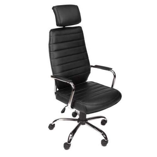 Értékcsökkentett - Fémlábas Irodai Forgószék párnázott karfával #fekete 