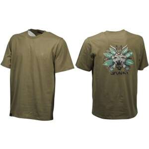 Gunki Chief khaki póló zöld szörnynyel a háton - Póló