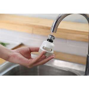 Wassersparender Wasserhahn-Sprühkopf, 360 Grad drehbar, verstellbarer Strahl, einfache Installation - Wasserhahn-Filter