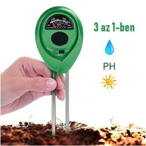 3 az 1-ben Talajvizsgáló - Nedvesség, pH, Fénymérő
