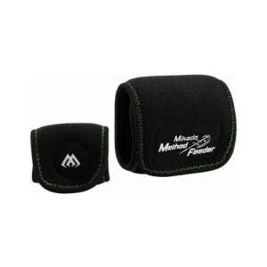 Mikado Method Feeder orsófedő, fekete neoprén orsófedő zöld varrással, horgász orsófedő - Botpánt & dobókesztyű