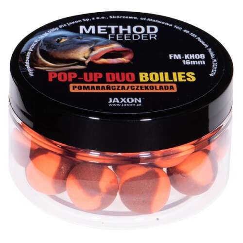 Jaxon Pop-Up Duo Boilies Method Feeder Narancs/Csokoládé 16mm 40g - PopUp