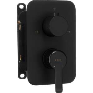 Deante BXY_NQAM schwarzer Thermostat-Duschmischer mit zwei Knöpfen und einem Hebelgriff - Wasserhahn