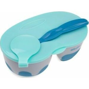 Akuku Bébi Etetőtál - Kétkamrás - Kanállal