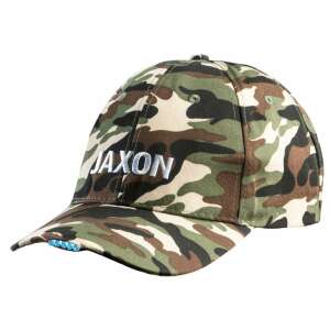 Jaxon baseball sapka, kamo mintával, beépített zseblámpa, 5 LED lámpa, 2xCR2032 elemmel - Horgász ruházat