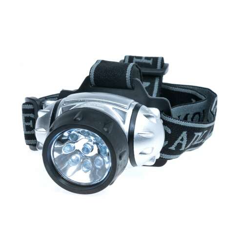 Jaxon kerek LED fejlámpá 9 LED-del, 3xAAA 1,5V elemmel, nem tartozék