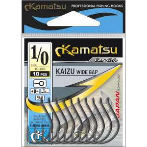 Kamatsu Kaizu Wide Gap 1/0 horgász horgok, K-003 méret, 10 darab - Feeder & pontyozó horog