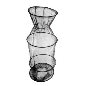 EnergoTeam Basic 40x160cm 6 karikás haltartó, fekete, horgász háló, élő halak tárolására - Halvédelem