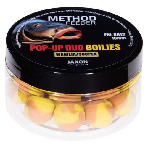 Jaxon pop-up duo boilies method feeder vanília/scopex 40g 16mm - PopUp