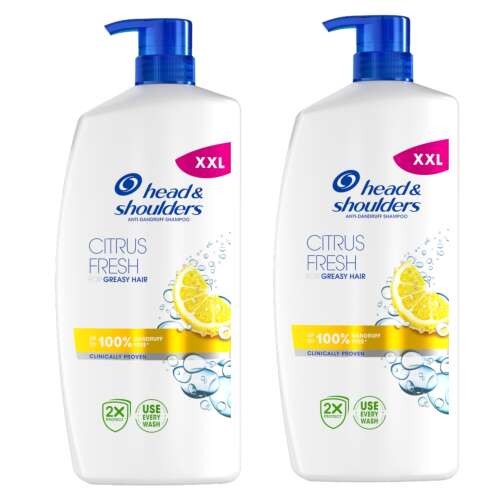 2er Pack Head & Shoulders Citrus Fresh Anti-Schuppen Shampoo für fettiges Haar, je 800ml