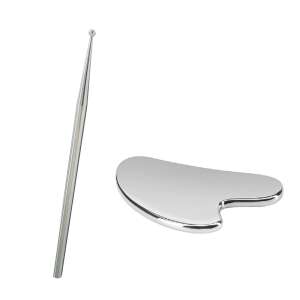 Stainless Steel Gua Sha and Trendmark Reflexology Tool Set for Facial Massage, Face Lifting, Revitalization, Anti-aging Skin 92782612 - Face massager