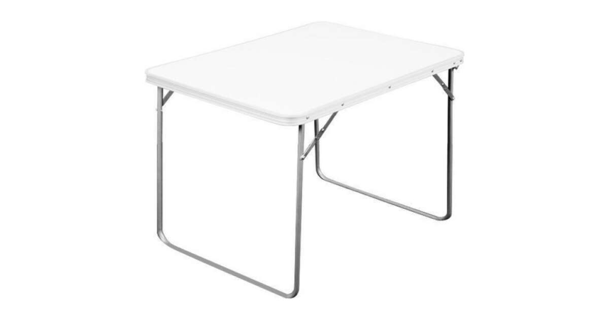 Tavolo Pieghevole Da Campeggio E Spiaggia In Metallo, 80 X 60 X 69 Cm, Grigio, Con Piano In MDF, Leggero E Compatto