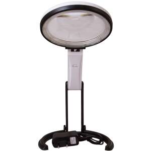 Levenhuk Zeno Desk D7 nagyító, LED világítással, fehér és fekete színben, összecsukható, állvánnyal, 2x és 5x nagyítás - Levenhuk