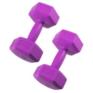 Springos Hexagonal mână halteră 2x2kg #violet 93465960 Haltere, gantere si greutati