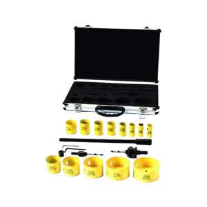 Haina HA-6528 19 piece hole saw set in a carrying case - Drill and Screwdriver Accessory