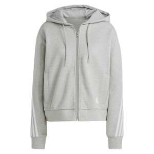 Adidas W FI 3S FZ Women's Full Zip Hoodie, Grey, XXS - Adidas Women's Sweater