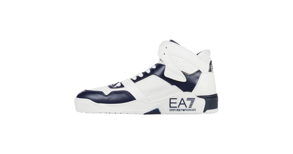 Ghete Emporio Armani EA7 Basket Mid X8Z039XK3310S964 Barbati Alb